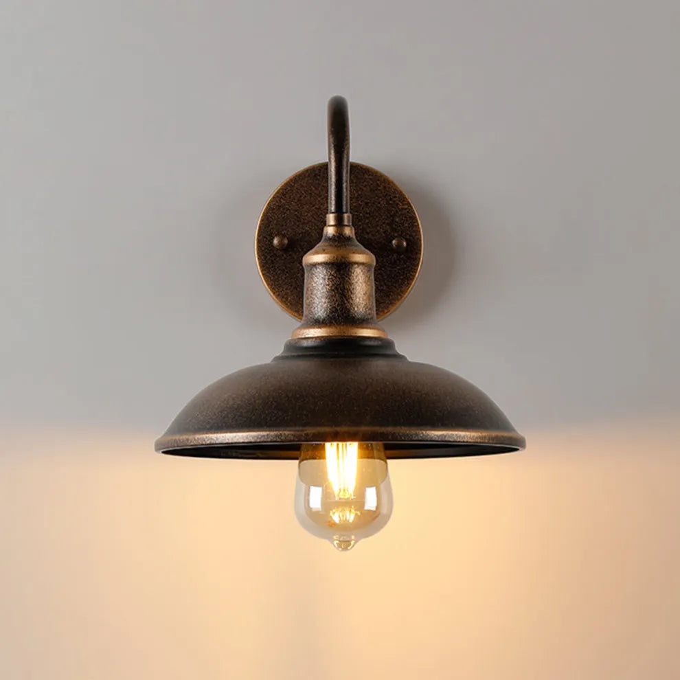 Vintage Industrial Barn Light Sconce with Gooseneck Arm | Weather-Resistant Design for Outdoor Illumination 5