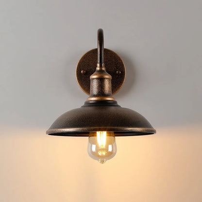 Vintage Industrial Barn Light Sconce with Gooseneck Arm | Weather-Resistant Design for Outdoor Illumination 5