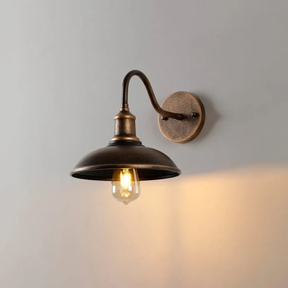 Vintage Industrial Barn Light Sconce with Gooseneck Arm | Weather-Resistant Design for Outdoor Illumination 6