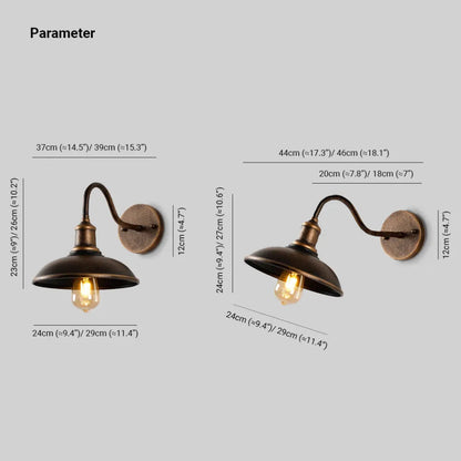 Vintage Industrial Barn Light Sconce with Gooseneck Arm | Weather-Resistant Design for Outdoor Illumination 8