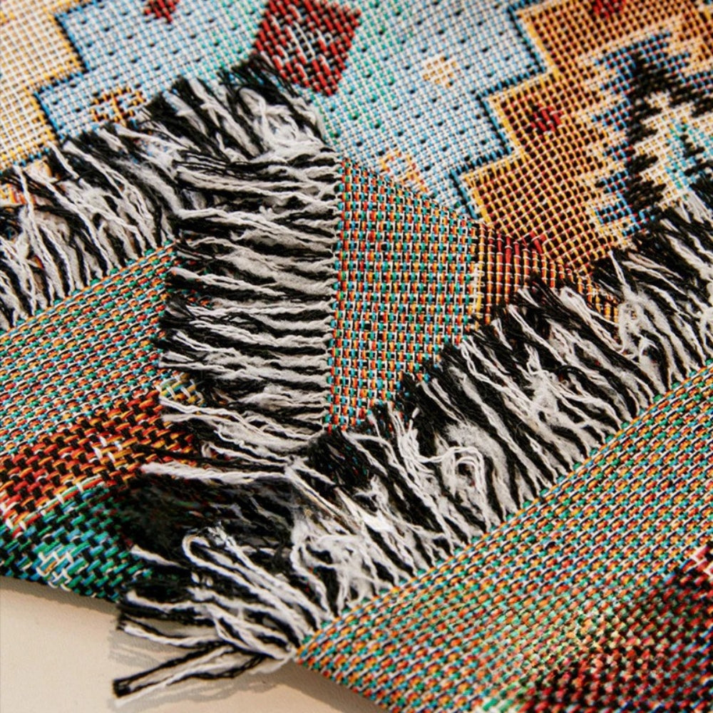 Vintage Mosaic | Couch Cover with Bohemian Geometric Patterns | Durable Fabric for Pet Protection 4