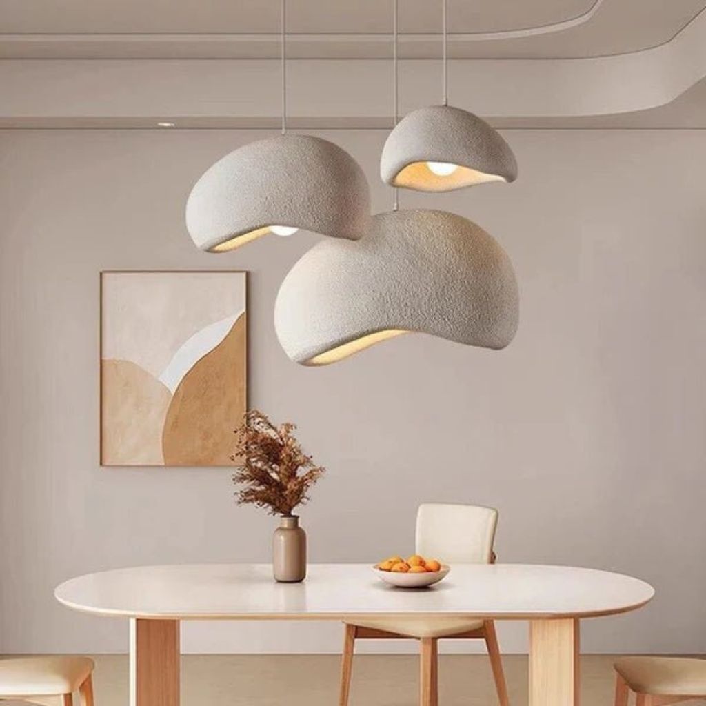 Wabi Sabi | Modern Chandelier with Adjustable Cable & Organic Design | Unique Resin Pendant Light for Warm Ambiance 1