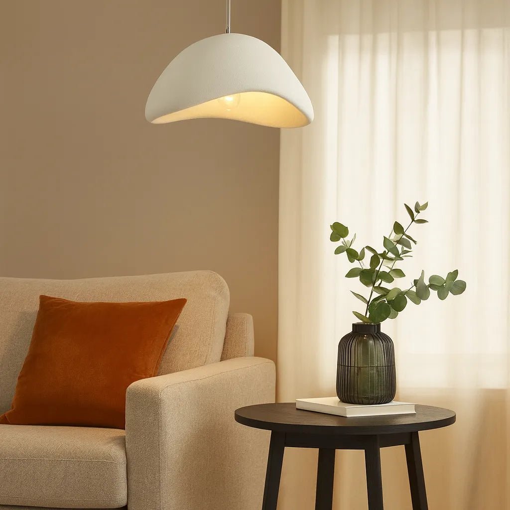Wabi Sabi | Modern Chandelier with Adjustable Cable & Organic Design | Unique Resin Pendant Light for Warm Ambiance 3