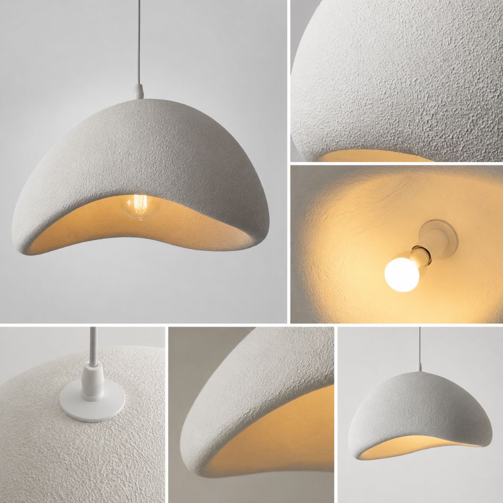 Wabi Sabi | Modern Chandelier with Adjustable Cable & Organic Design | Unique Resin Pendant Light for Warm Ambiance 4