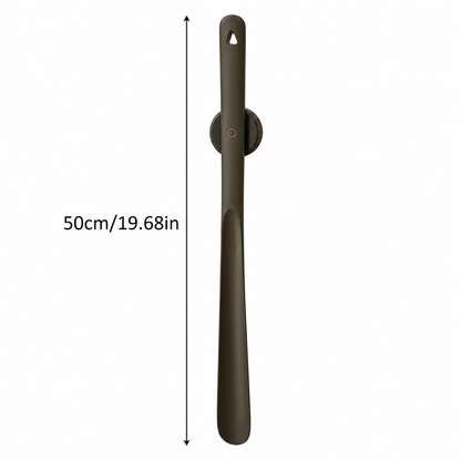Ergonomic Walnut Shoehorn with Magnetic Wall Mount | Extra-Long Handle for Effortless Footwear Access
