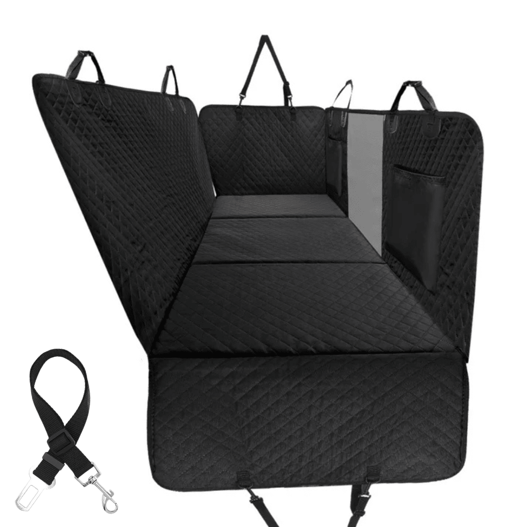 Waterproof Dog Car Hammock Cover with Anti-Slip Anchors | Durable Back Seat Cover for Clean Rides 0