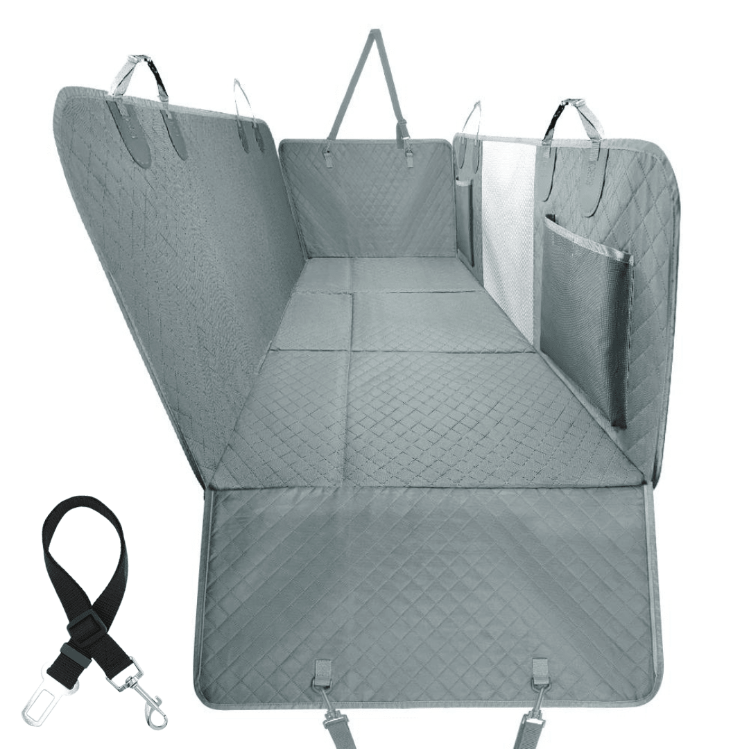 Waterproof Dog Car Hammock Cover with Anti-Slip Anchors | Durable Back Seat Cover for Clean Rides 17