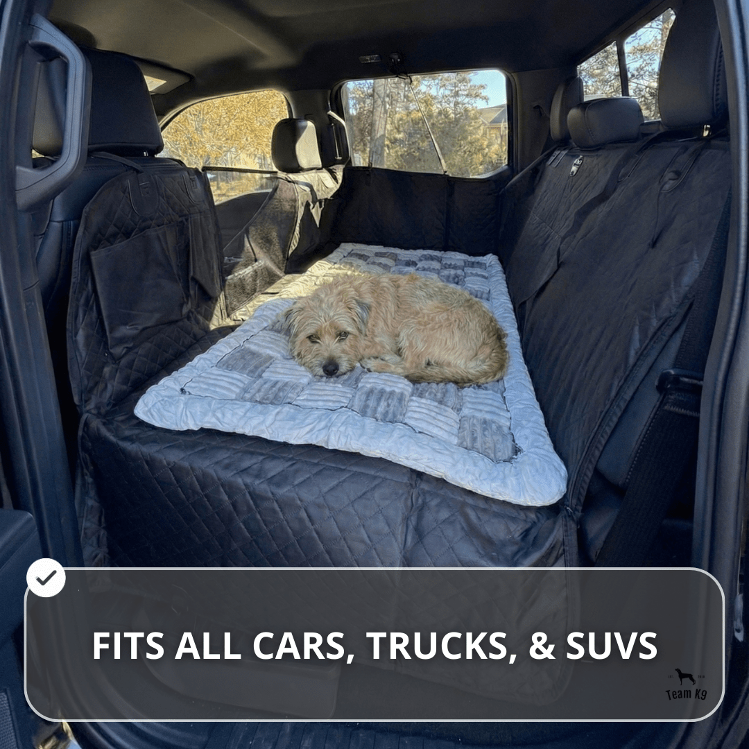 Waterproof Dog Car Hammock Cover with Anti-Slip Anchors | Durable Back Seat Cover for Clean Rides 4