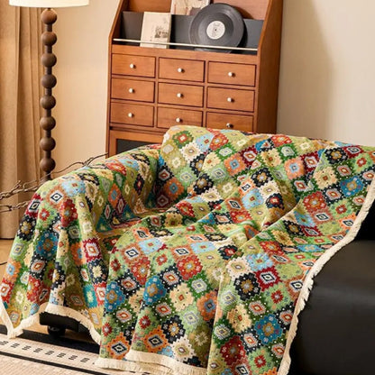 Zahara | Couch Cover with Soft Microfibre Fabric & Geometric Design | Stylish Protection for Your Home 3