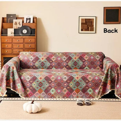 Zahara | Couch Cover with Soft Microfibre Fabric & Geometric Design | Stylish Protection for Your Home 7